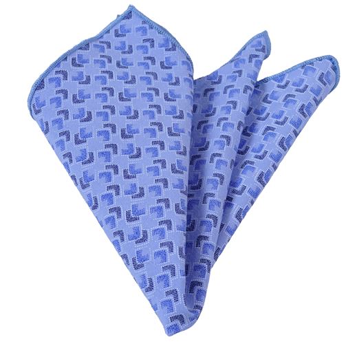 Baby Blue Printed Pocket Square