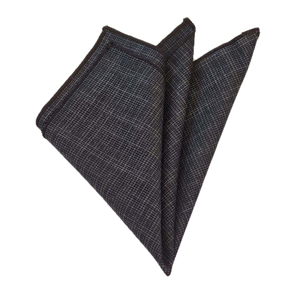 Gray Wool Pocket Square