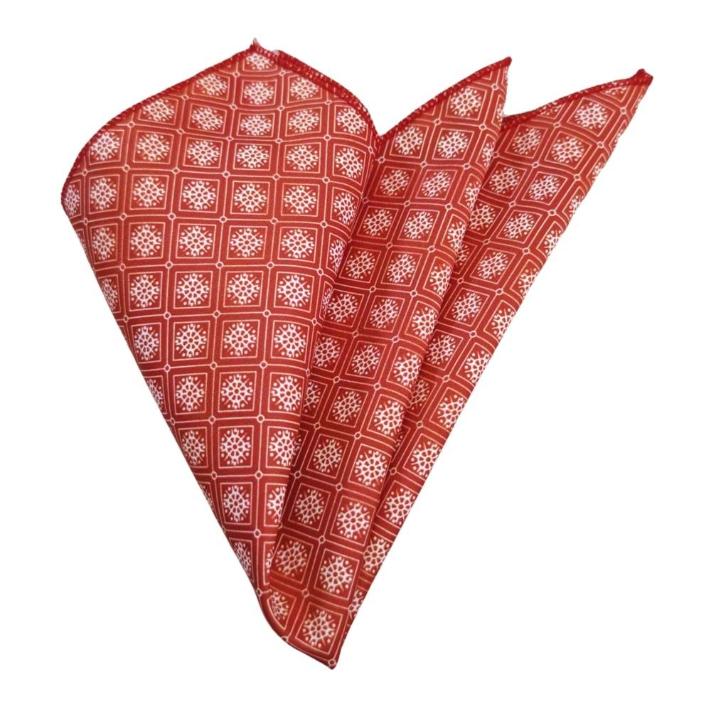 Burgundy Sailor Design Pocket Square