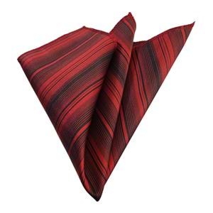 Red Black Striped Pocket Square