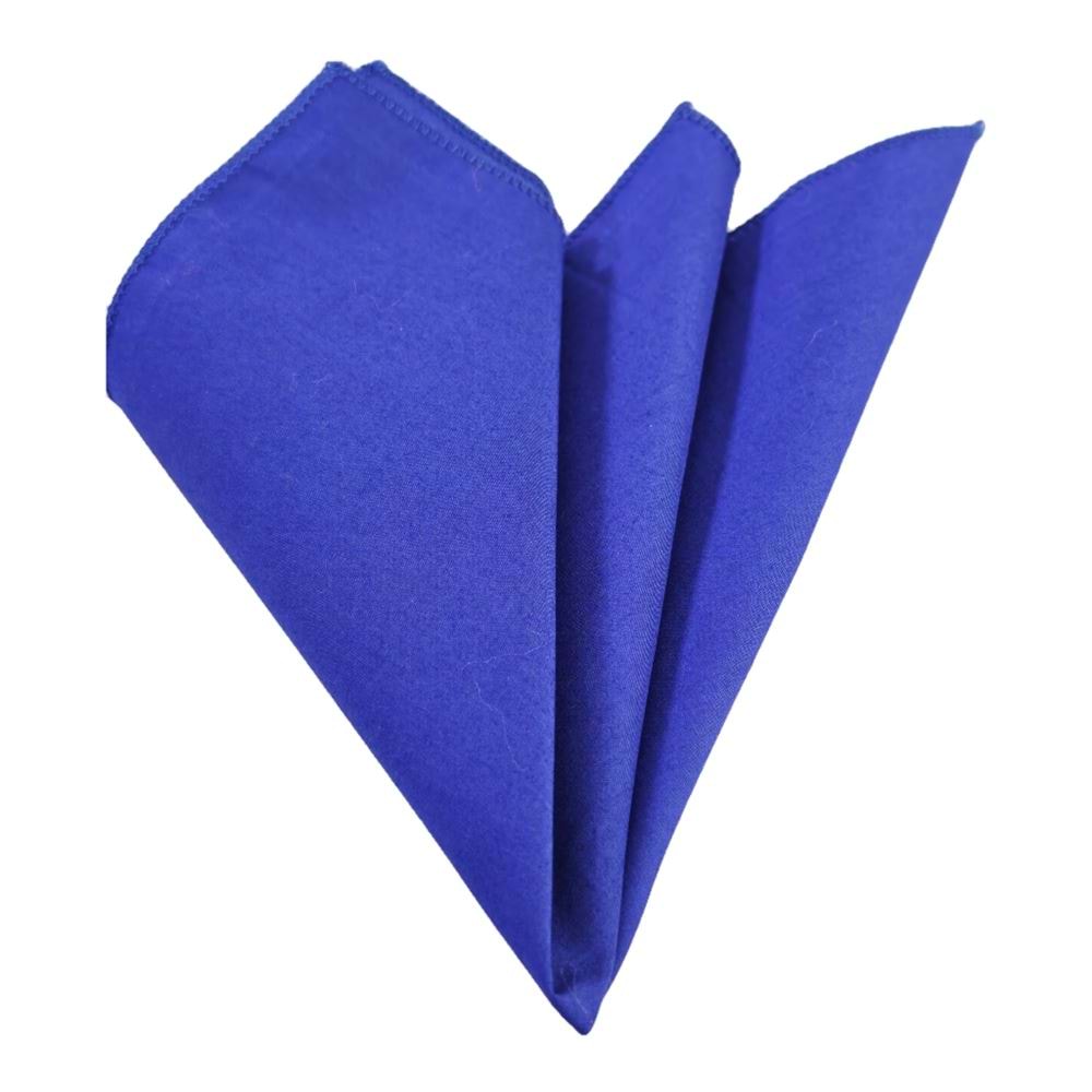 Royal Blue Popline Cotton Pocket Square