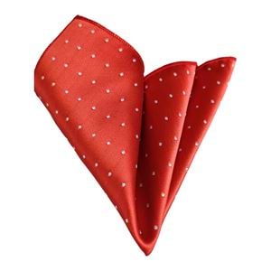 Red and White Polka Dot Pocket Square