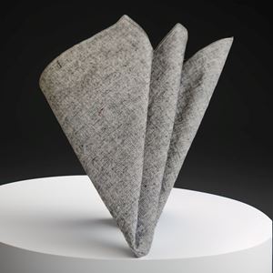 Gray Linen Pocket Square