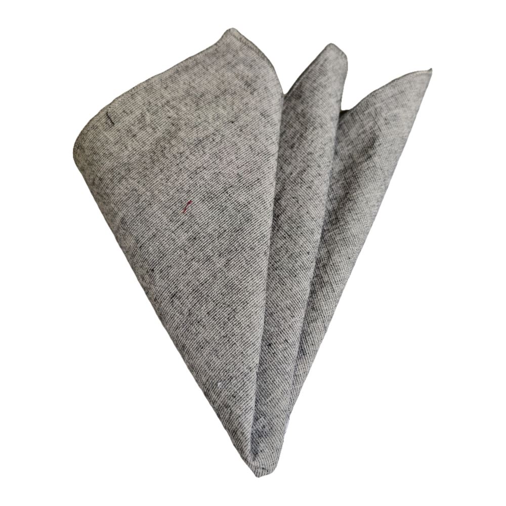 Gray Linen Pocket Square