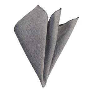 Gray Oxford Cotton Pocket Square