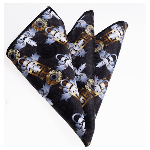Black & Gold Designer Printed Pocket Square