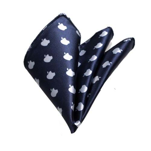 Navy Apple Pocket Square