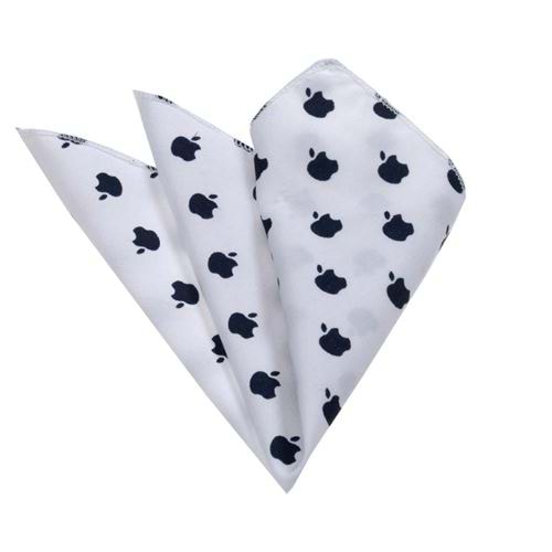 Beyaz Elma Dese Yaka Cep Mendili