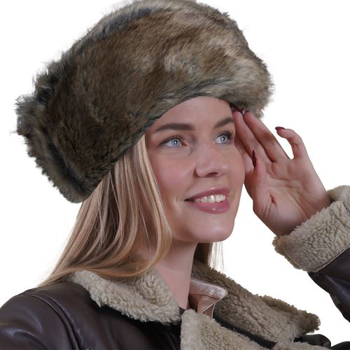 Brown Women's Bork Hat for Winter