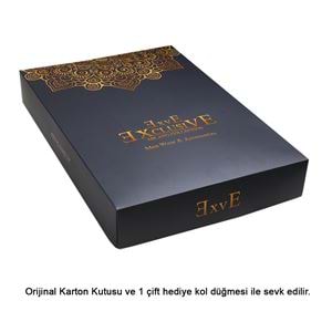 Navy White Striped Contrast Placket French Cuff Shirt