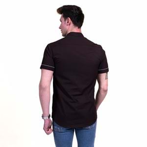 Natural Linen Neckless Men's Mandarin Neck Shirt