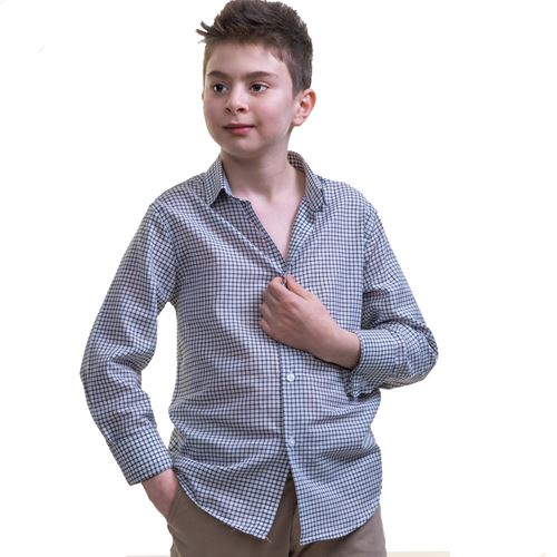 Black Squares Kids Dress Shirt