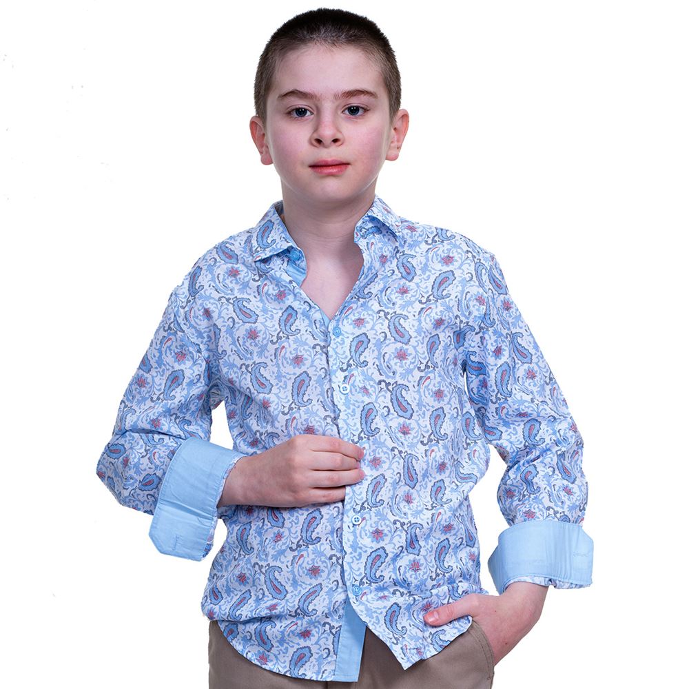 Ice Blue Kids Dress Shirt