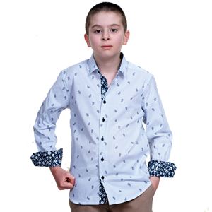 White Paisley Kids Dress Shirt