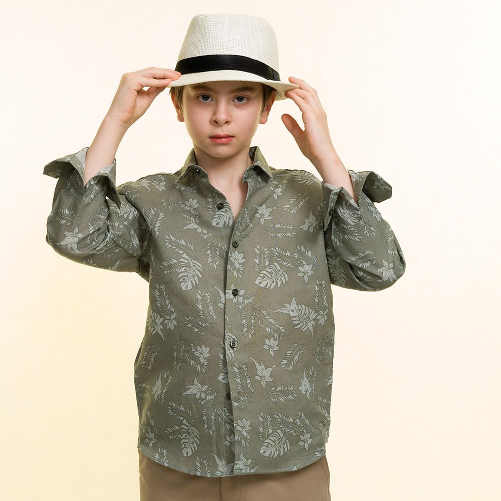 Khaki Kids Dress Shirt