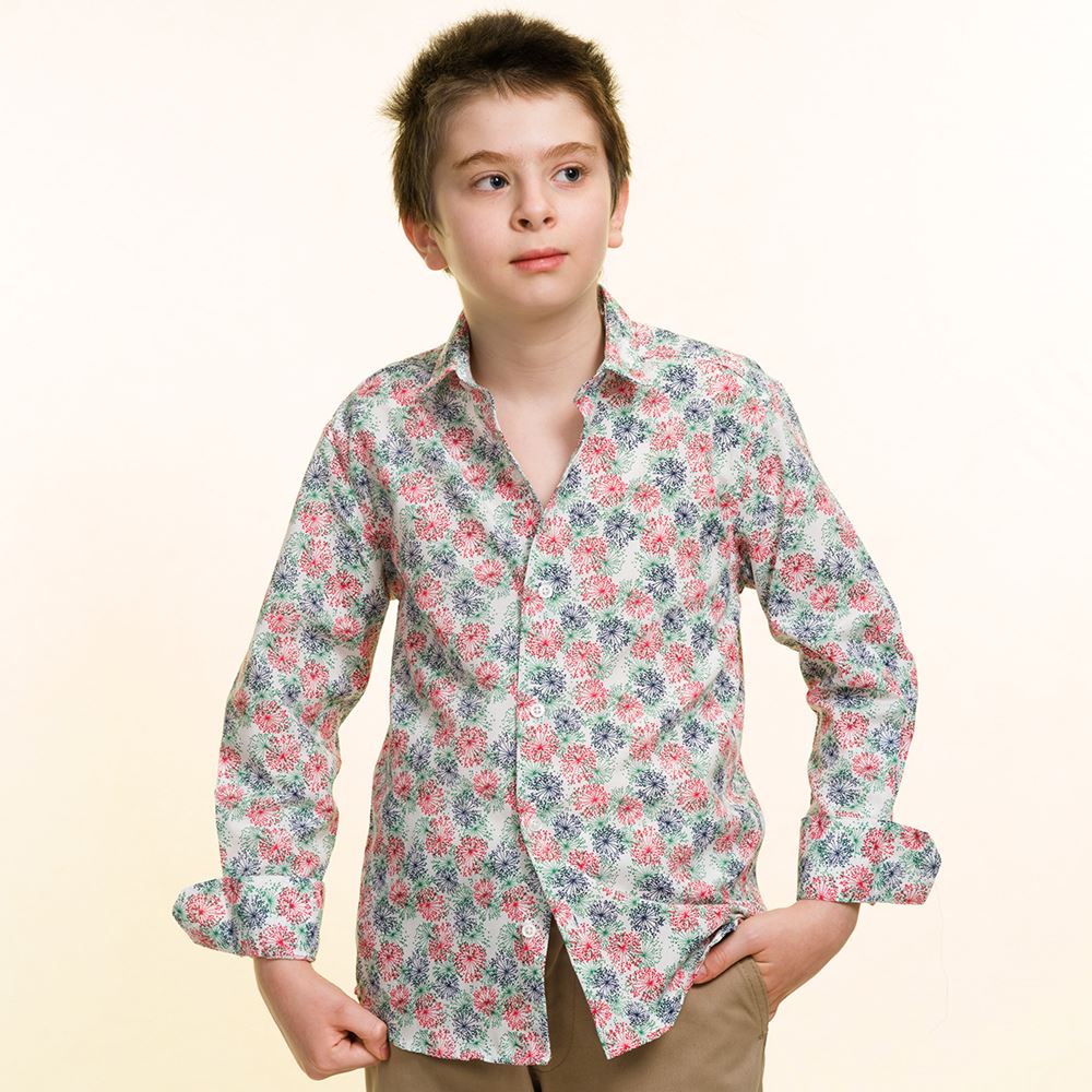 White Designer Kids Dress Shirt