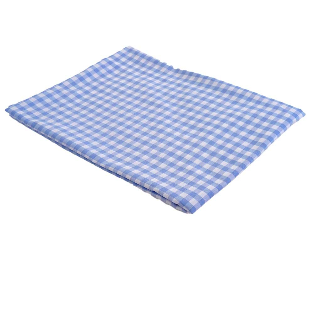 Small Size Blue Gingham Camper Table Cover