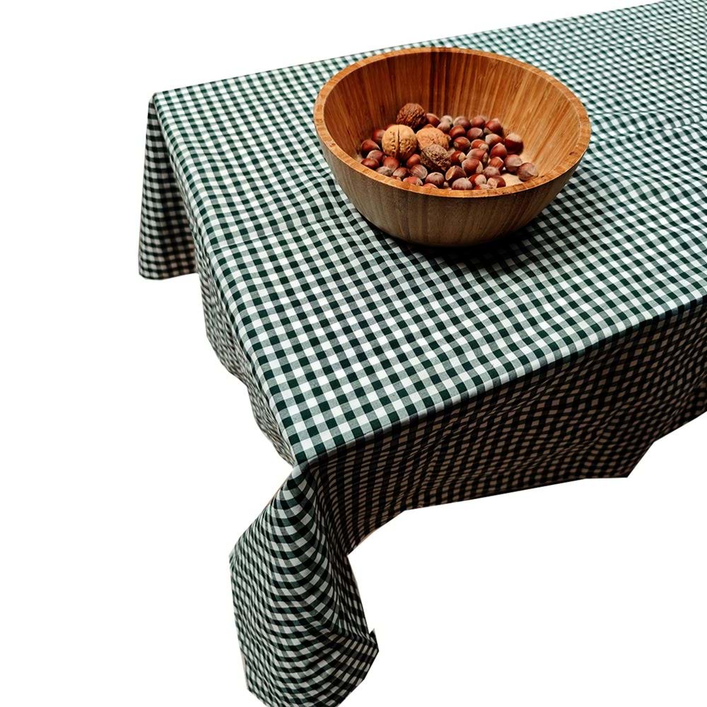 Green Gingham Camper Table Cover
