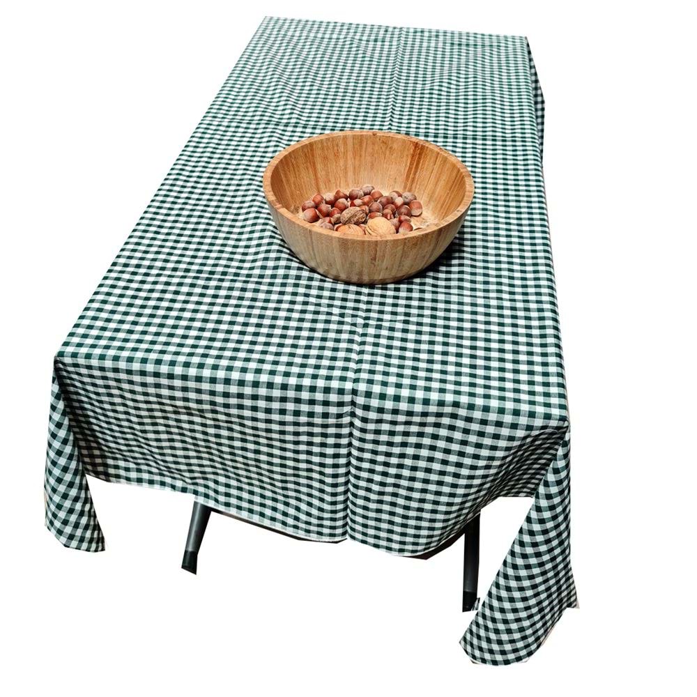 Green Gingham Camper Table Cover
