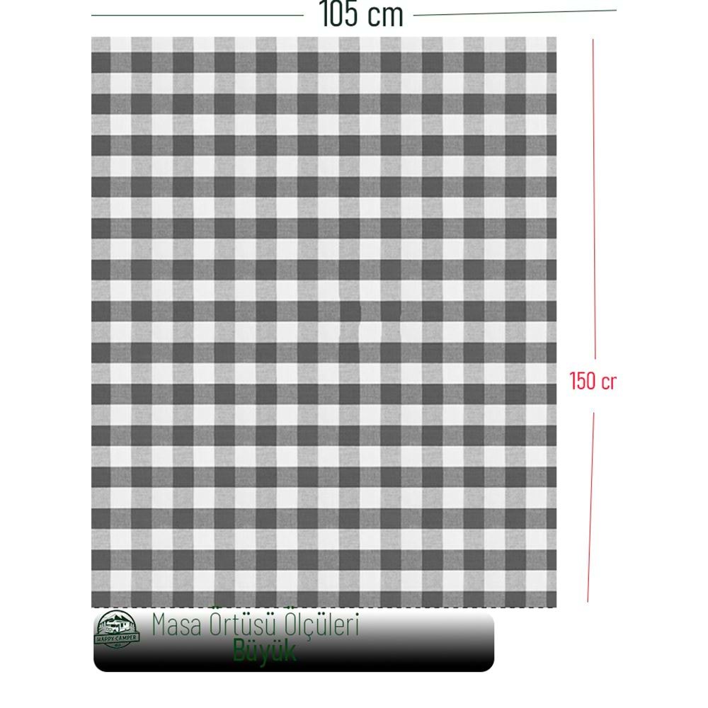 Big Size Navy Gingham Camper Table Cover