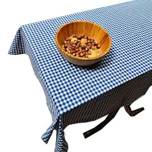 Royal Blue Gingham Camper Table Cover