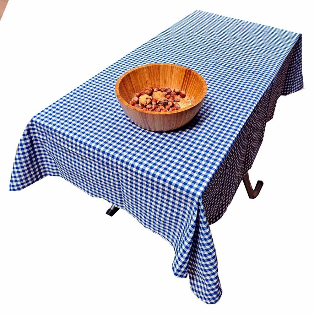 Royal Blue Gingham Camper Table Cover