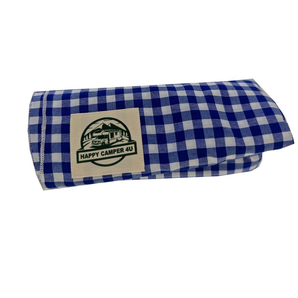 Royal Blue Gingham Camper Table Cover