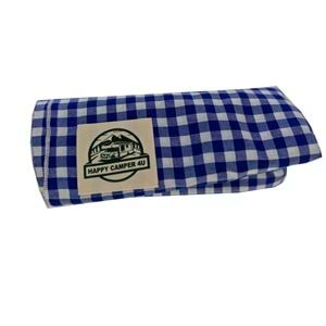 Royal Blue Gingham Camper Table Cover