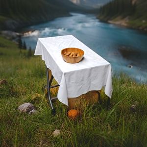 Solid White Camper Table Cover