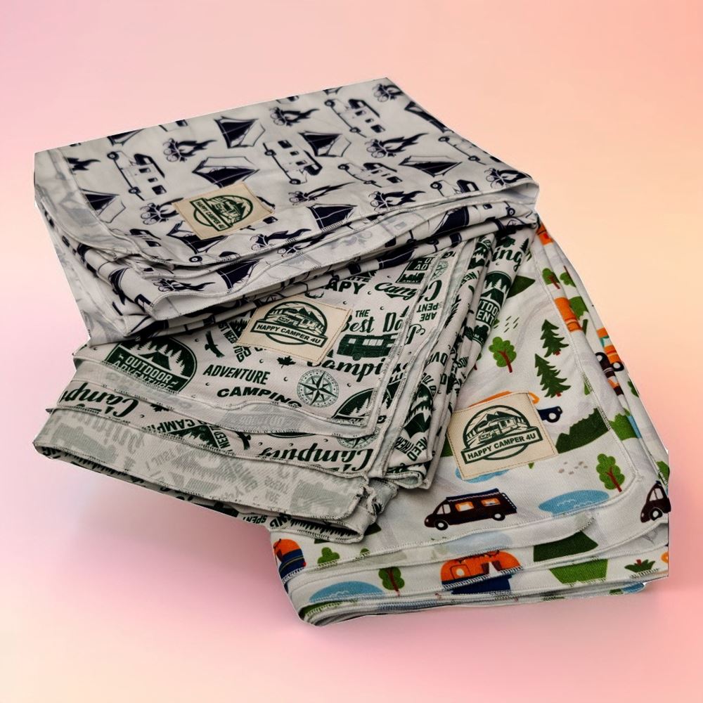 Solid White Camper Table Cover