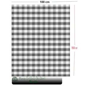 Black Solid White Camper Table Cover