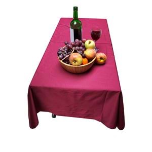 Burgundy Solid White Camper Table Cover