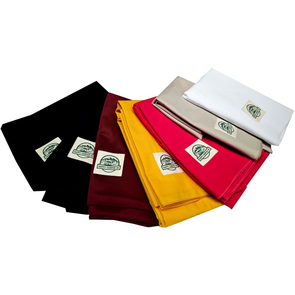 Burgundy Solid White Camper Table Cover