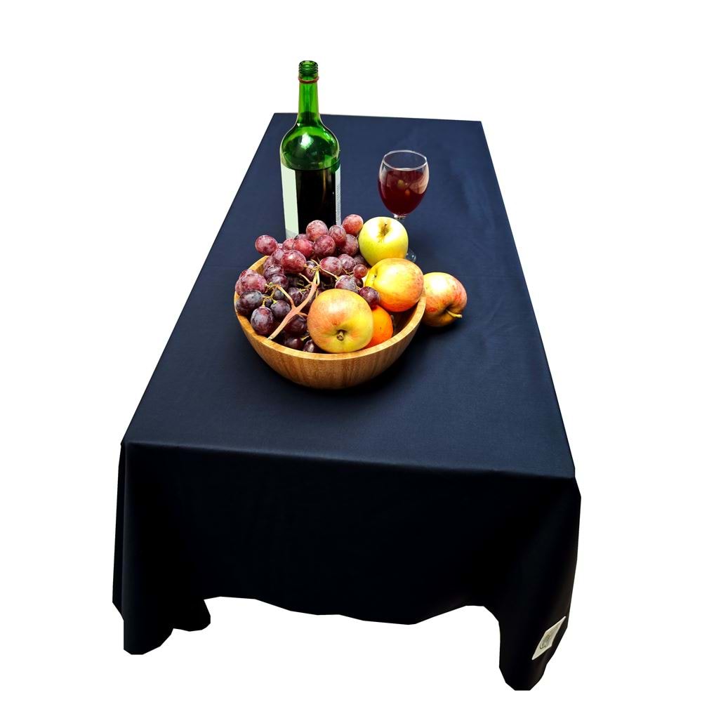 Navy Solid White Camper Table Cover