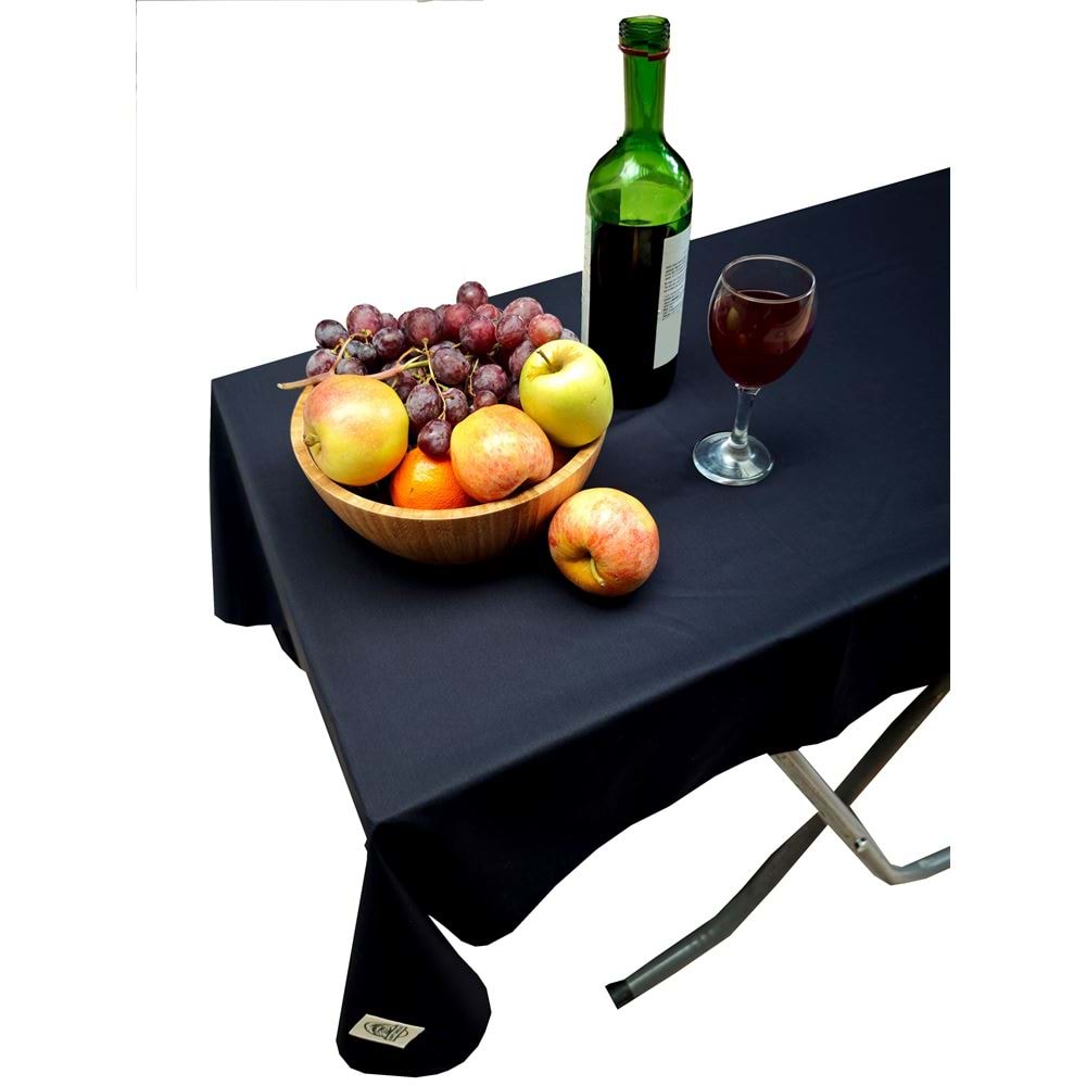 Navy Solid White Camper Table Cover