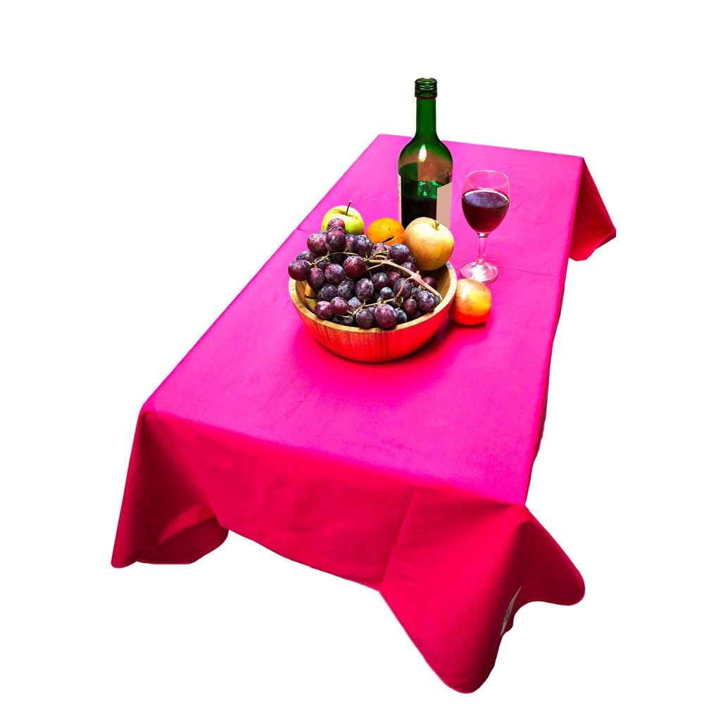 Magenta Solid White Camper Table Cover