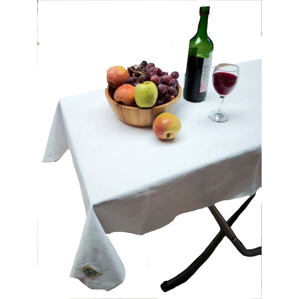 White Solid White Camper Table Cover