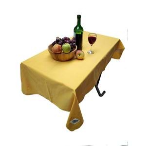 Yellow Solid White Camper Table Cover