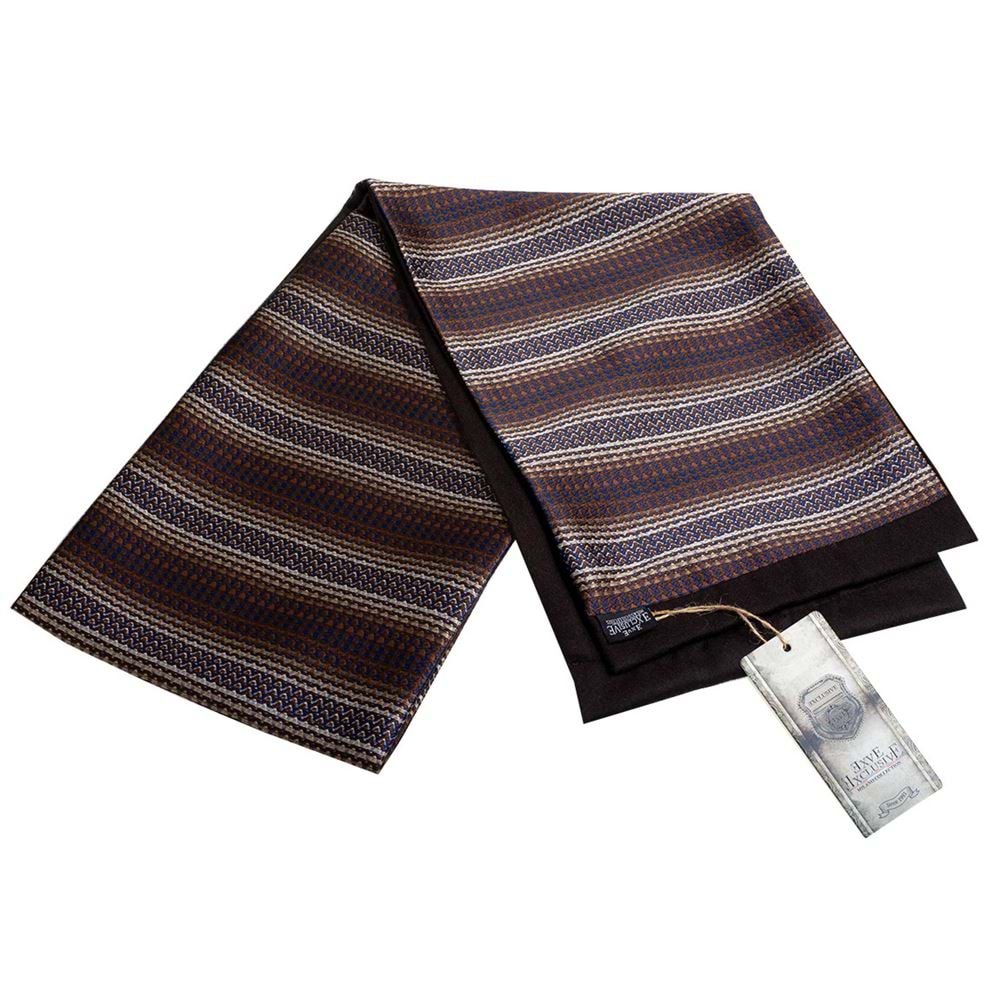 Brown Ethnic Mens Scarf with PU Leather Gift Box