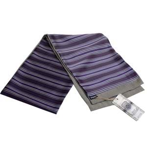 Lilac Coffee Beige Mens Scarf with PU Leather Gift Box