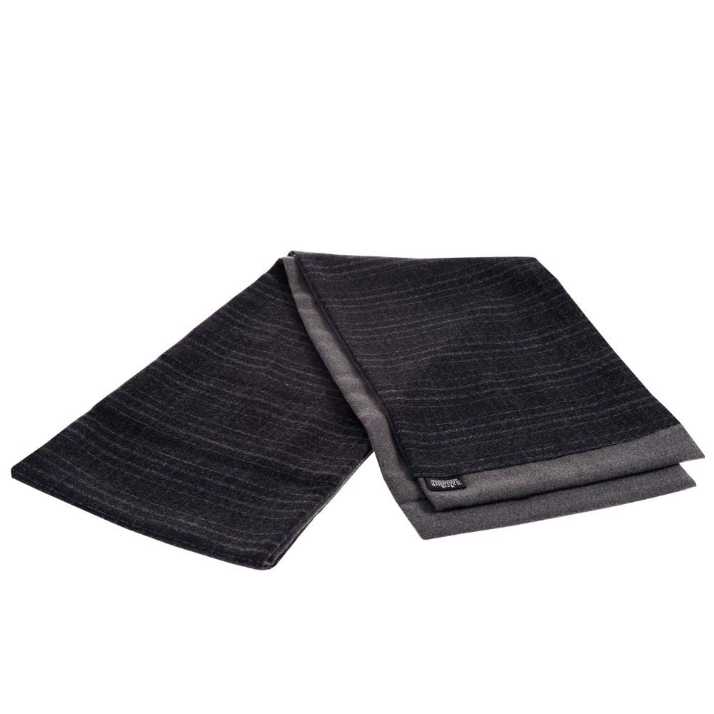 Smoke Green Designer Wool Mens Scarf with PU Leather Gift Box