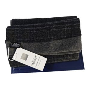 Smoke Green Designer Wool Mens Scarf with PU Leather Gift Box