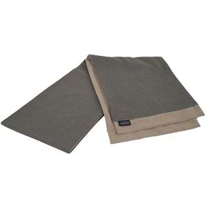 Brown Beige Crowbar Mens Scarf with PU Leather Gift Box