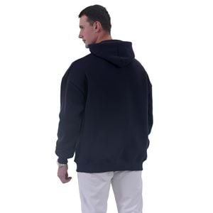 Navy Blue Basic Men's Hoodie Sweatshirt