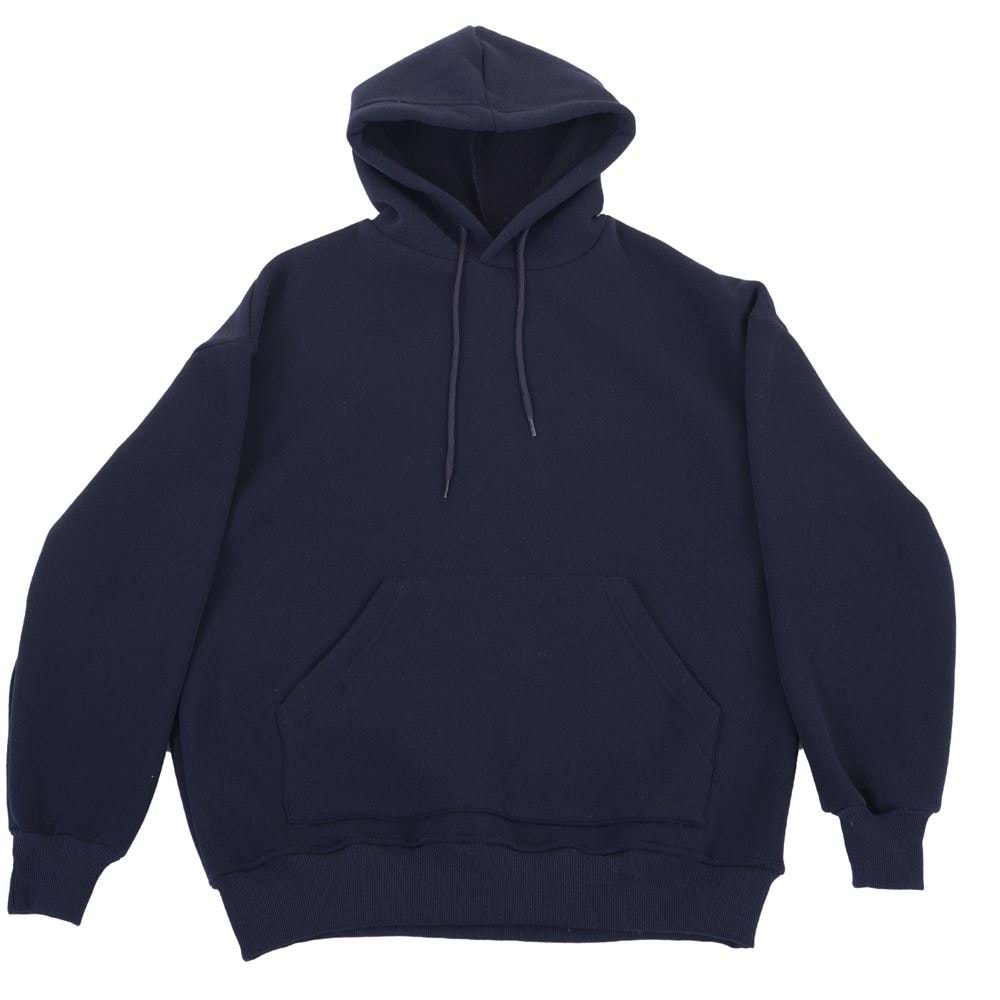 Navy Blue Basic Men's Hoodie Sweatshirt