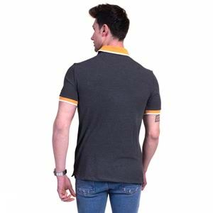 Smoked Gray and Mustard Men's Polo Shirt