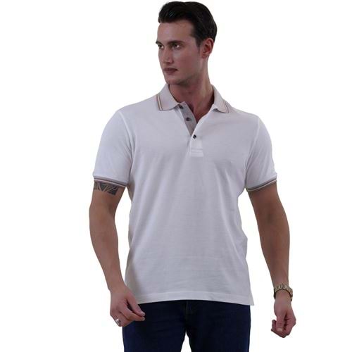 White 100% Cotton Men's Polo Shirt