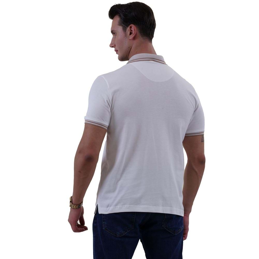 White 100% Cotton Men's Polo Shirt