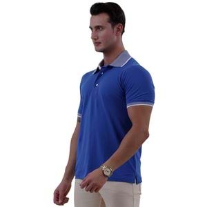 Royal Blue Cotton Men's Polo Shirt