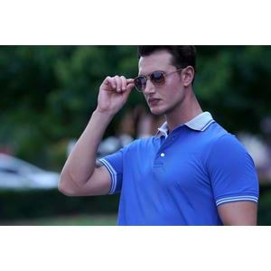 Royal Blue Cotton Men's Polo Shirt